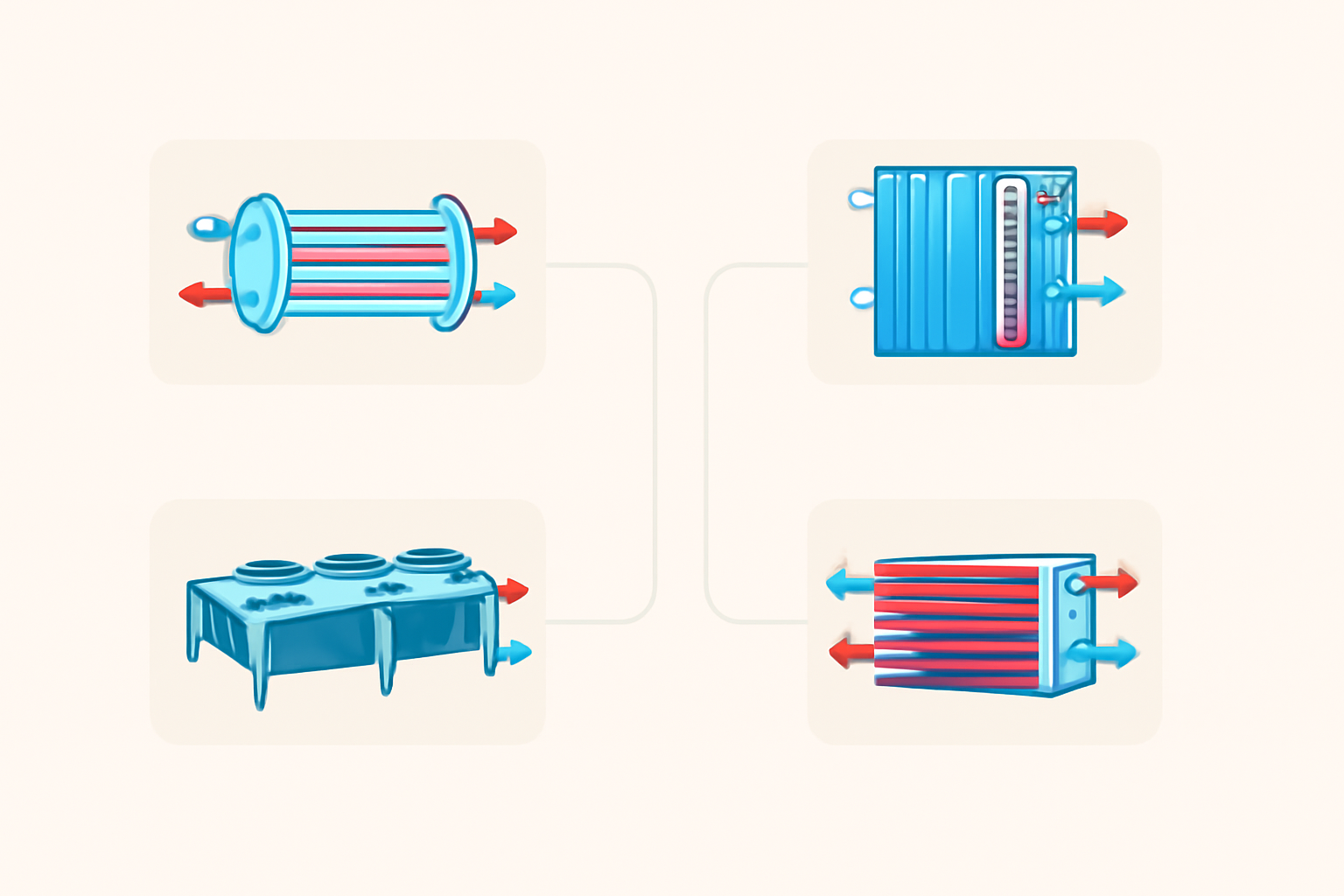 انواع مبدل حرارتی